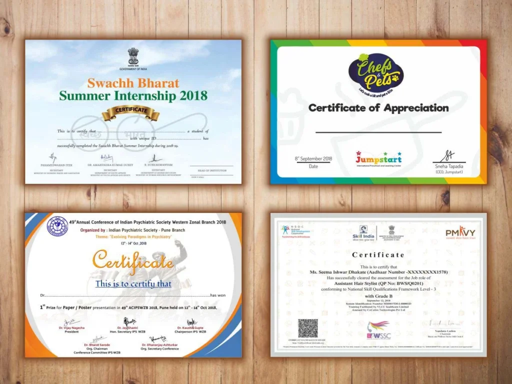 Certificate Printing Bridgend